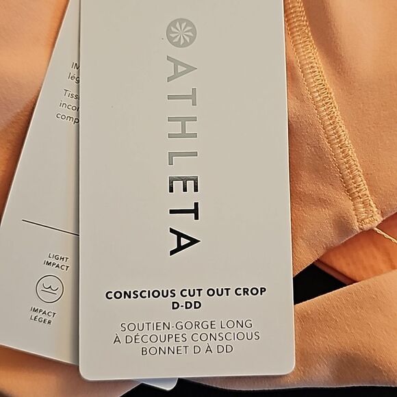 Athleta Conscious Cut Out Crop, Size Small D-DD, NWT, - Picture 8 of 10